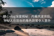 糖心vlog深度揭秘：内幕风波背后，神秘人在后台的角色异常令人意外