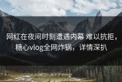 网红在夜间时刻遭遇内幕 难以抗拒，糖心vlog全网炸锅，详情深扒